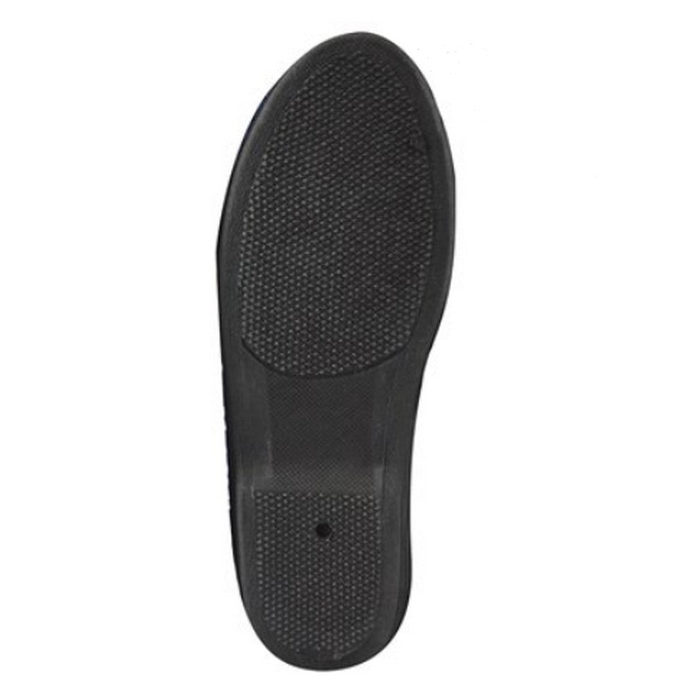 Navy - Side - Slumberzzz Womens-Ladies Sequin Slippers