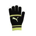 Black-Hi-Vis Yellow - Side - Puma Womens-Ladies Striped Gloves