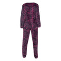 Pink - Back - Follow That Dream Womens-Ladies Zebra Print Lounge Set