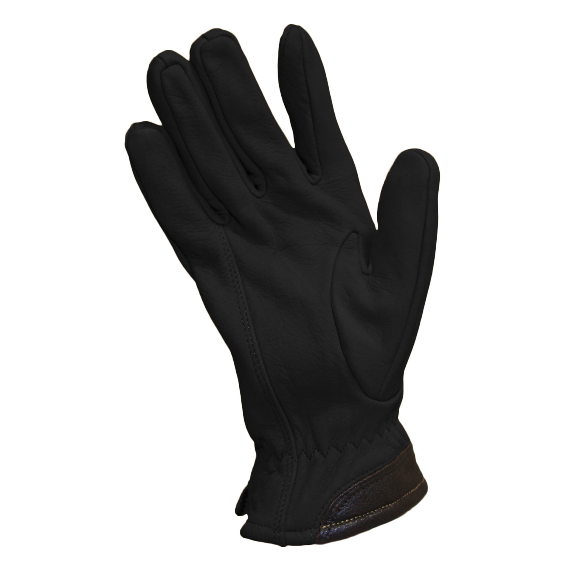 Black - Back - Timberland Mens Leather Gloves