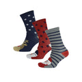 Rudolph-Snowman-Santa - Front - RJM Womens-Ladies Christmas Socks (Pack Of 3)