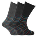 Grey - Front - Mens Extra Wide Socks (3 Pairs)