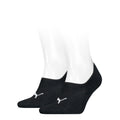 Black - Front - Puma Unisex Logo Trainer Socks (Pack Of 2)