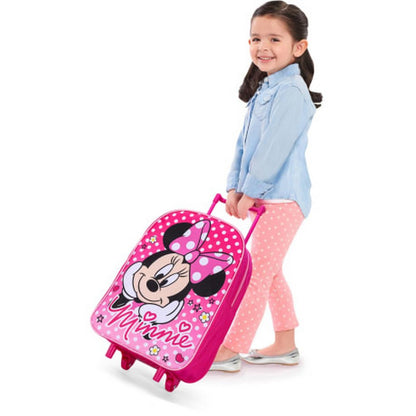 Pink - Back - Disney Childrens-Kids Minnie Mouse Suitcase