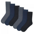 Grey-Navy-Black - Front - Tom Franks Mens Diabetic Socks (6 Pairs)