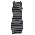 Black - Back - Brave Soul Womens-Ladies Sleeveless Striped Mini Dress