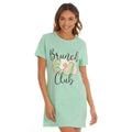 Green - Front - Forever Dreaming Womens-Ladies Brunch Club Nightie