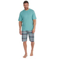 Sea Green - Back - Cargo Bay Mens Checked Lounge Set