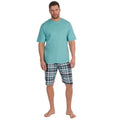 Sea Green - Front - Cargo Bay Mens Checked Lounge Set