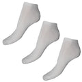 White - Front - Simply Essentials Womens-Ladies Bamboo Trainer Socks (Pack Of 3)