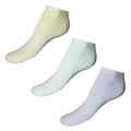 Yellow-Mint-Blue - Front - Simply Essentials Womens-Ladies Bamboo Trainer Socks (Pack Of 3)