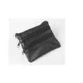Black - Front - Forest Adult Unisex Multi-Compartment Leather Coin Purse