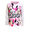 Pink-Grey - Back - Disney Mickey & Friends Girls Mood Top And Bottoms Pyjama Set