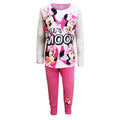 Pink-Grey - Front - Disney Mickey & Friends Girls Mood Top And Bottoms Pyjama Set