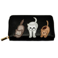 Black - Front - Forest Womens-Ladies Cat Purse