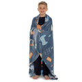 Navy - Back - RJM Glow In The Dark Gaming Fleece Blanket