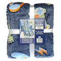 Navy - Front - RJM Glow In The Dark Gaming Fleece Blanket