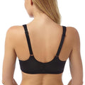 Black - Back - Marlon Womens-Ladies Front Fastening Firm Control Bra