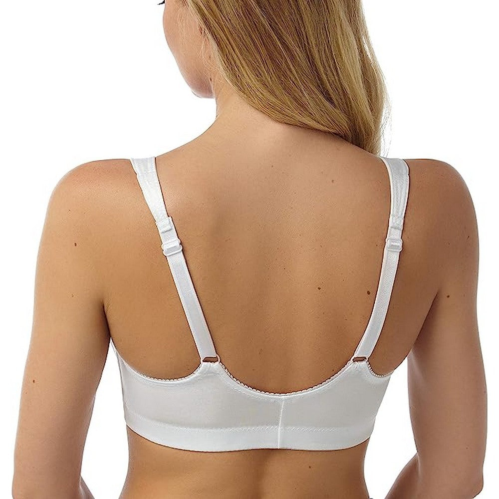 White - Back - Marlon Womens-Ladies Front Fastening Firm Control Bra