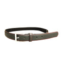 Green - Front - Forest Mens Colour-Stitch Leather Belt