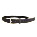 Navy - Front - Forest Mens Colour-Stitch Leather Belt