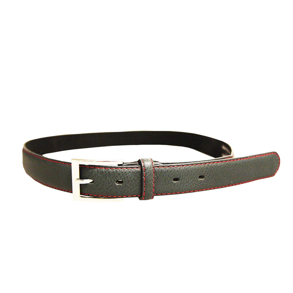 Navy - Front - Forest Mens Colour-Stitch Leather Belt