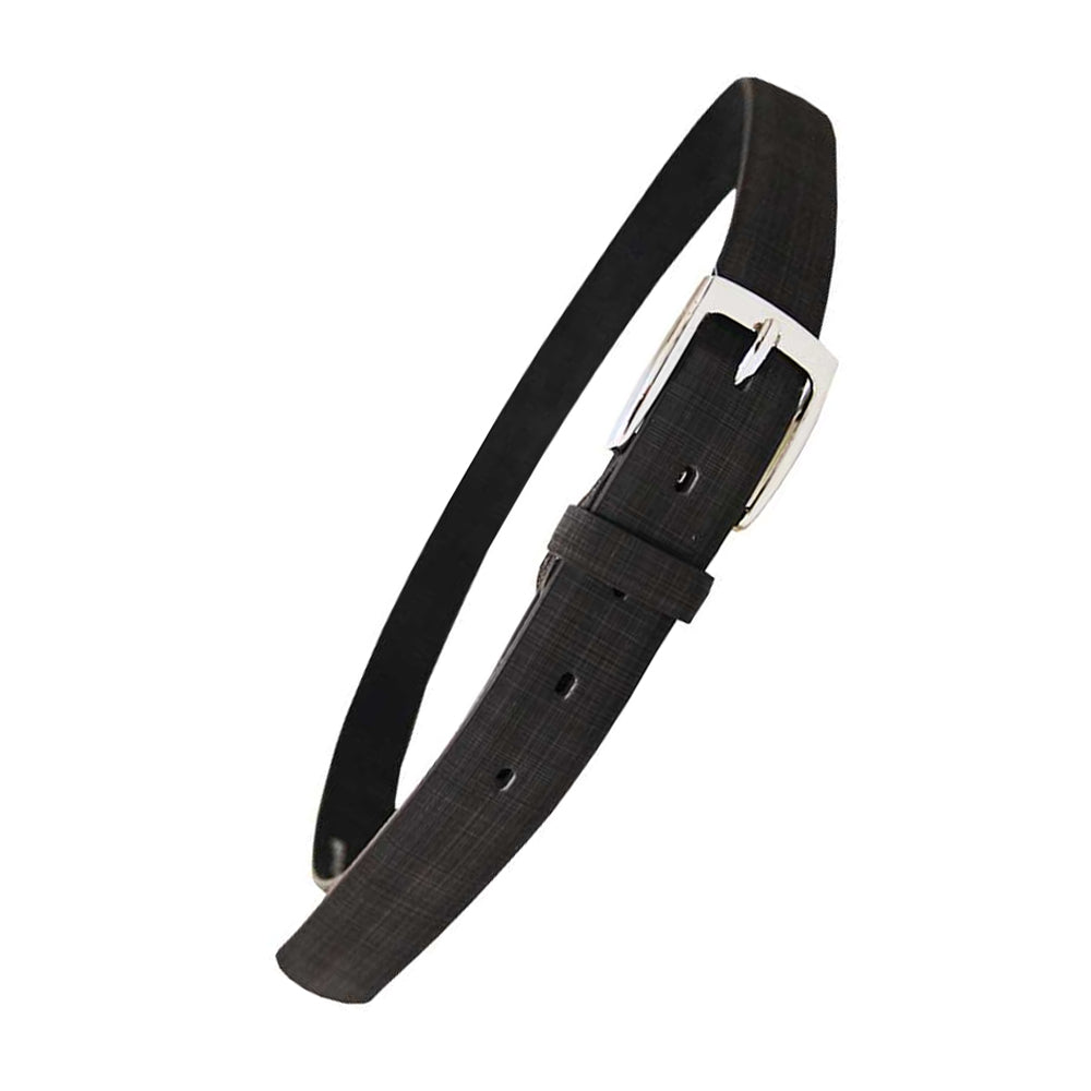 Grey - Front - Forest Mens Plaid Leather Belt
