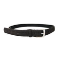 Black - Front - Forest Mens Plaid Leather Belt