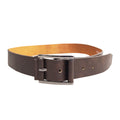 Brown - Front - Forest Mens Leather Tab Belt