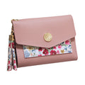 Pink - Front - Forest Floral Contrast Purse