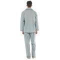 Blue - Back - Walter Grange Mens Striped Pyjama Set