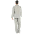 Grey - Back - Walter Grange Mens Checked Pyjama Set