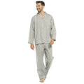 Grey - Front - Walter Grange Mens Checked Pyjama Set