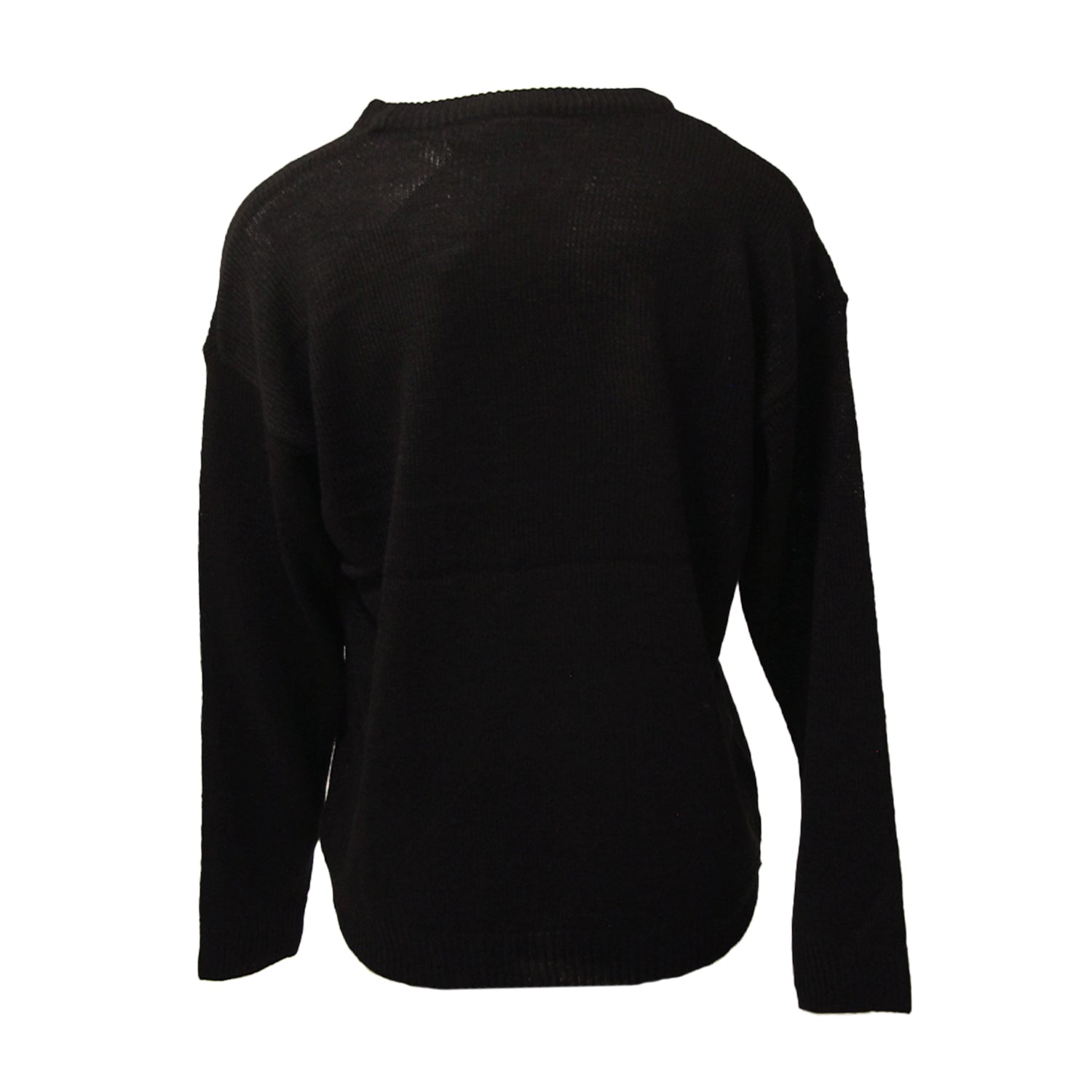 Black - Back - Brave Soul Womens Have A Merry Christmas Dog Jumper