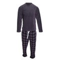 Charcoal-Black - Front - CargoBay Mens Checked Lounge Set
