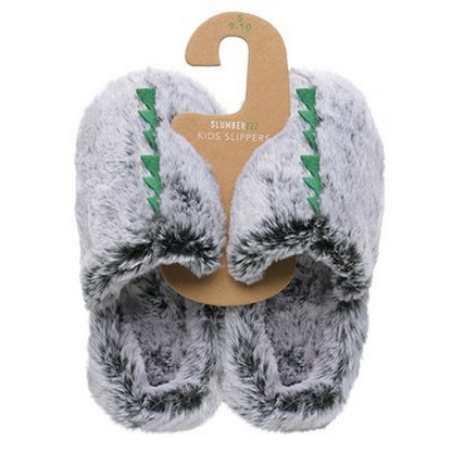 Grey - Front - Slumberzzz Boys Dinosaur Mule