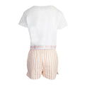 White-Pink - Back - Brave Soul Womens-Ladies Two Piece PJ Set