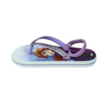 Purple - Side - Frozen 2 Childrens-Kids Anna & Elsa Flip Flops