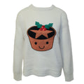 Cream - Front - Brave Soul Womens-Ladies Mince Pie Christmas Jumper