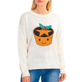 Cream - Side - Brave Soul Womens-Ladies Mince Pie Christmas Jumper