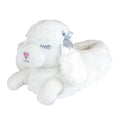 White - Front - Girls Plush Poodle Slippers