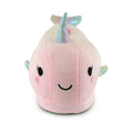 Pink - Back - Childrens-Kids Narwhal Slippers