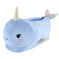 Blue - Front - Childrens-Kids Narwhal Slippers
