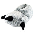 Grey - Front - Mens Novelty Claw Slippers
