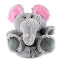 Grey - Back - Womens-Ladies Novelty Elephant Slippers
