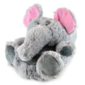 Grey - Front - Womens-Ladies Novelty Elephant Slippers