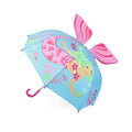 Blue-Pink - Front - Childrens-Kids 3D Mermaid Dome Umbrella