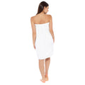 White - Back - Womens-Ladies Towelling Shower Wrap