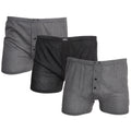 Grey - Front - Tom Franks Mens Patterned Jersey Boxer Shorts (3 Pairs)