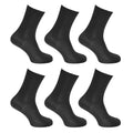 Black - Front - Ladies-Womens Thermal Viloft Non Elastic Boot Socks (Pack Of 6)